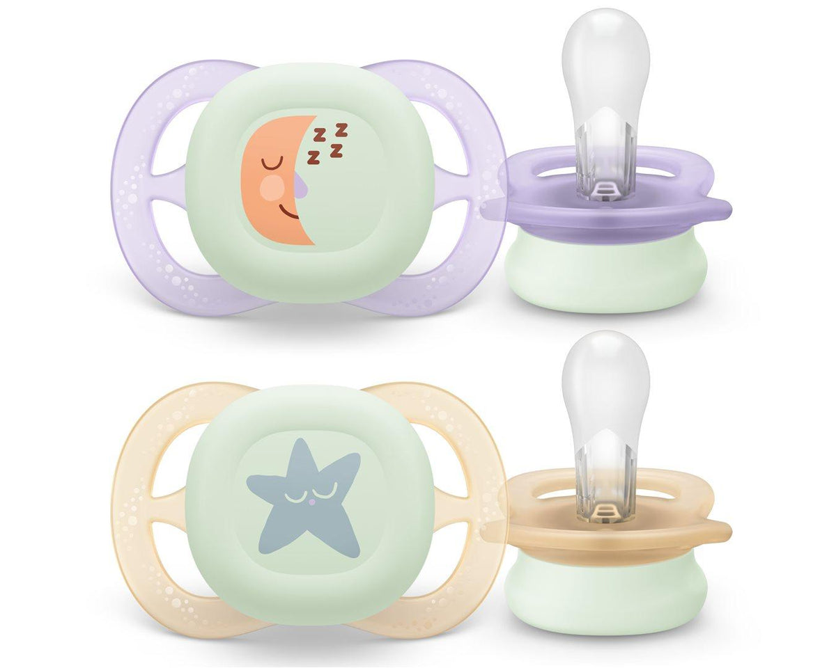 Philips Avent Ultra Start Night Nuggi 0-2 Monate Mond/Sterne (2 Stk)