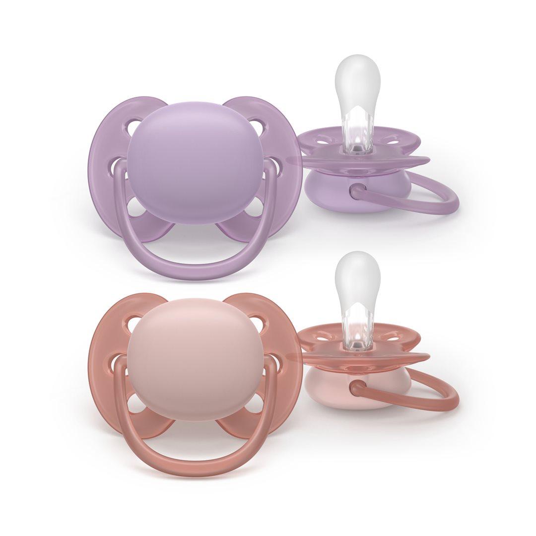 Philips Avent Ultra Soft Nuggi 6-18 Monate lila/rosa (2 Stk)