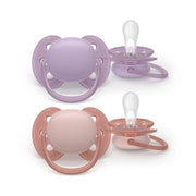 Philips Avent Ultra Soft Nuggi 6-18 Monate lila/rosa (2 Stk)