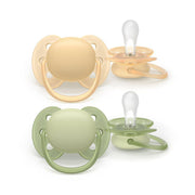 Philips Avent Ultra Soft Nuggi 6-18 Monate beige/grün (2 Stk)