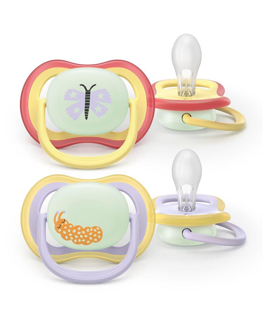 Philips Avent Ultra Air Night Nuggi 0-6 Monate Schmetterling (2 Stk)