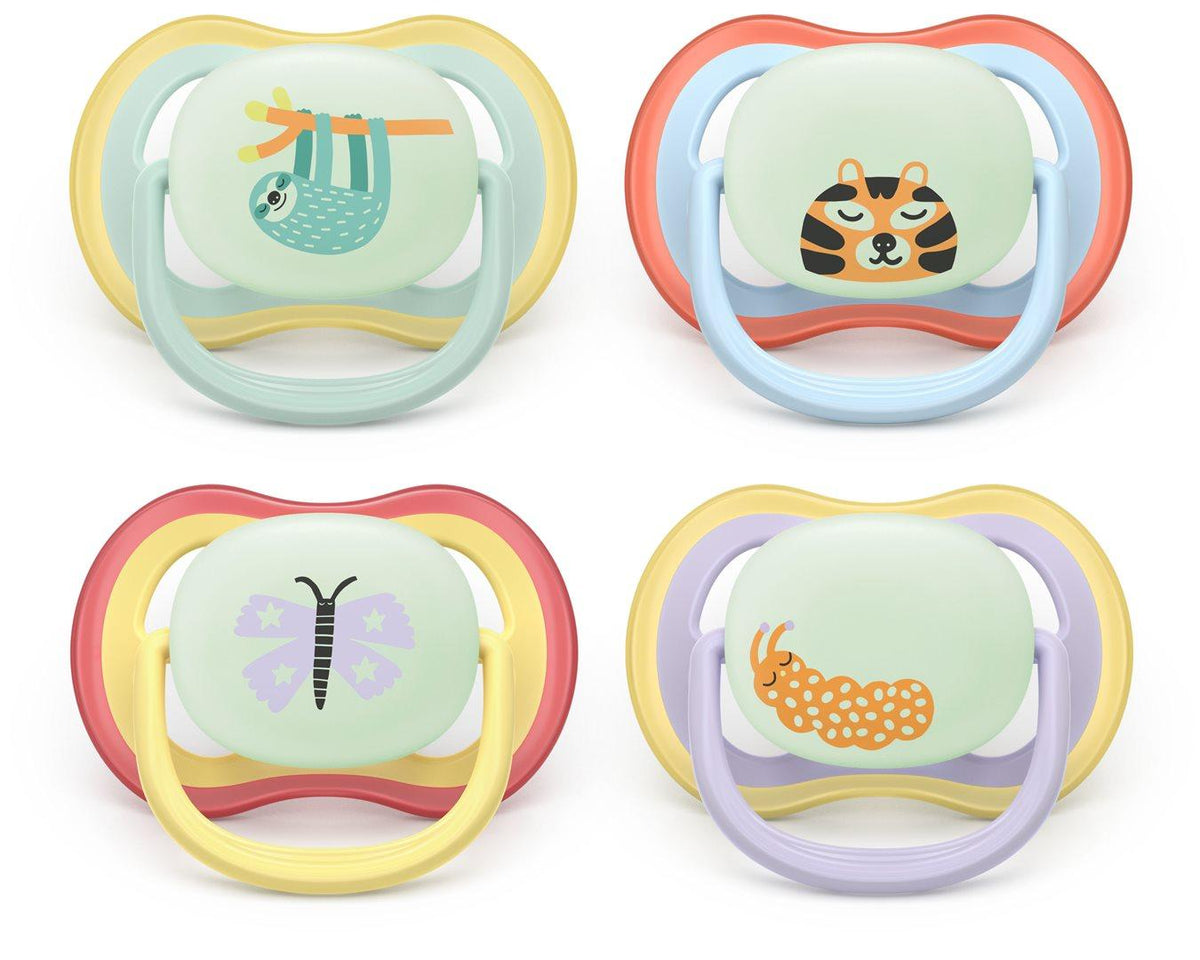 Philips Avent Ultra Air Night Nuggi 0-6 Monate Chamäleon (2 Stk)