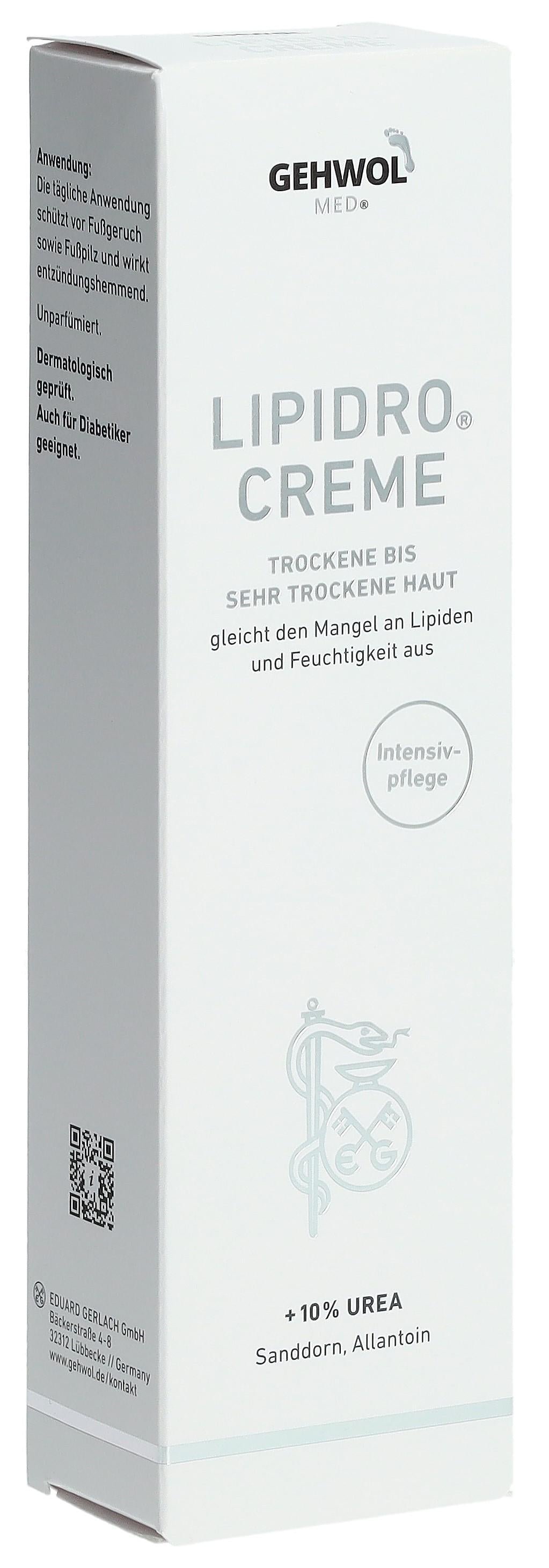GEHWOL med Crème Lipidro à 10% d'Urée (125ml)