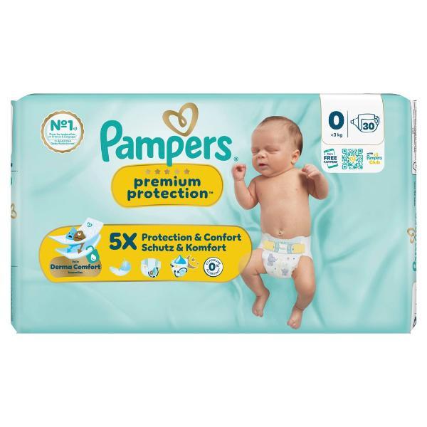 Pampers Premium Protection New Baby Size 0 Micro up to 3kg (30 pcs)