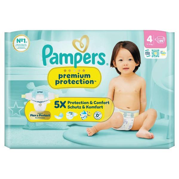 Pampers Premium Protection New Baby Size 4 9-14kg (39 pcs)