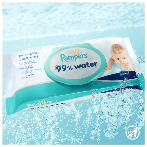 Pampers Baby Wipes 99% Water (60 pcs)