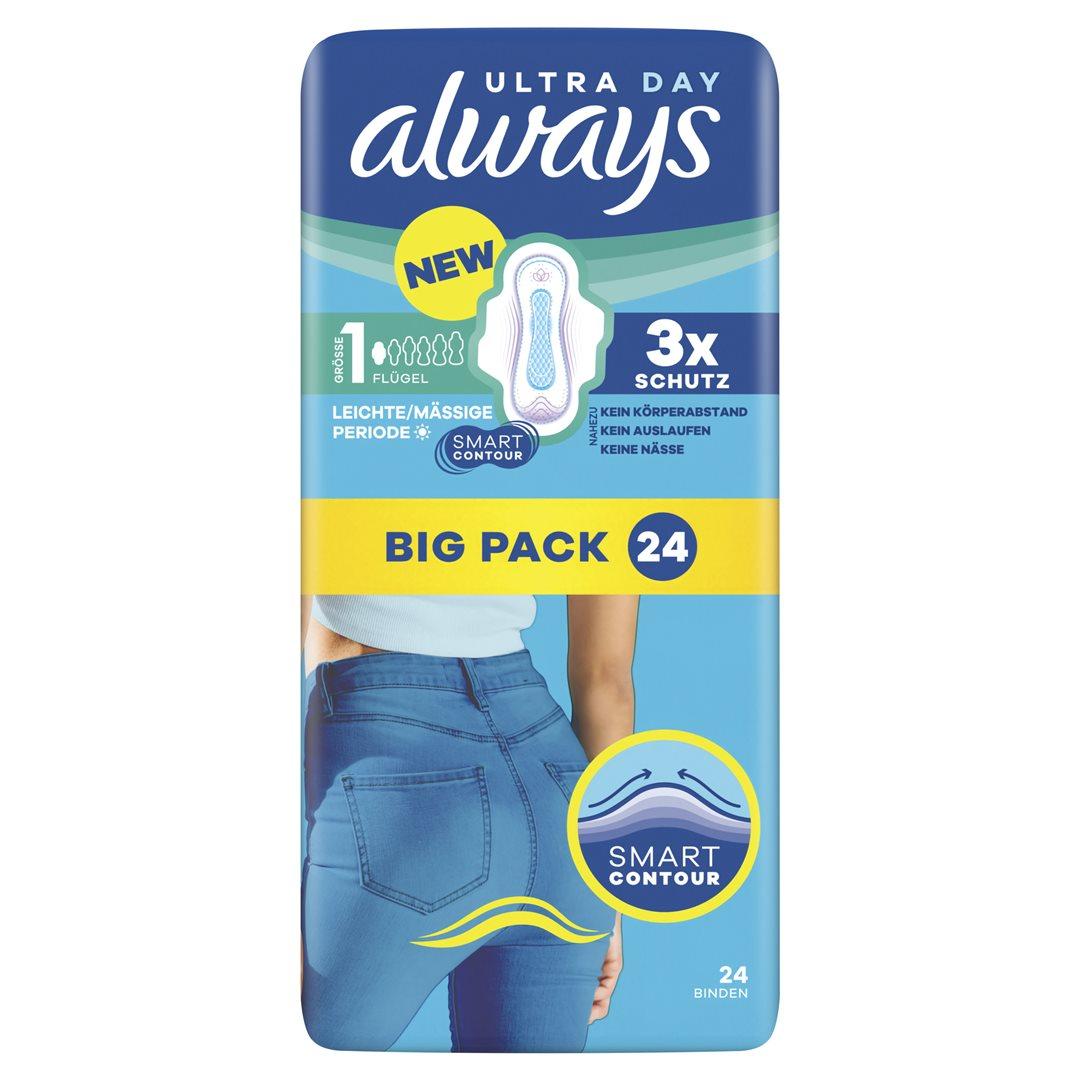 always Ultra Binden Grösse 1 Normal mit Flügeln (24 Stk)