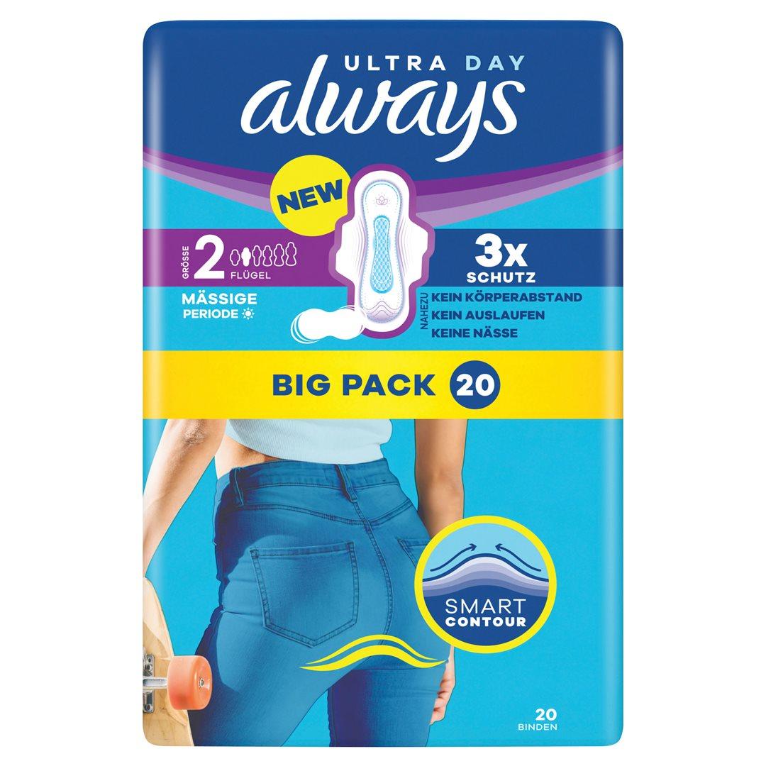 always Ultra Binden Grösse 2 Long mit Flügeln (20 Stk)