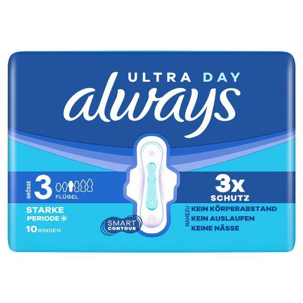 Always Ultra Binde Gr3 Long Plus mit Flügeln (10 Stk)