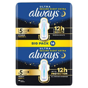 Always Ultra Pad Size 5 Secure Night Extra with Wings BigPack (14 pcs)