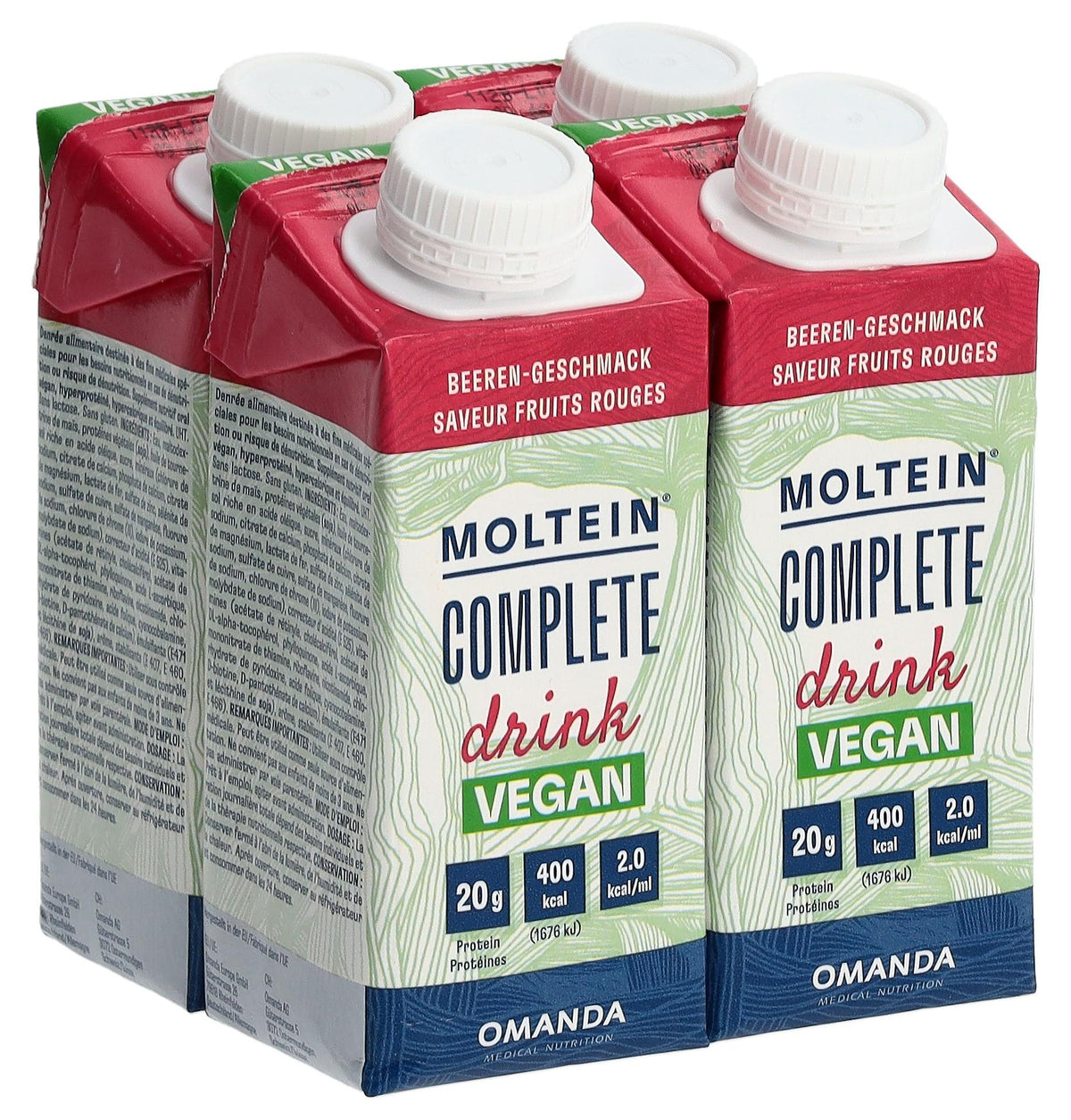 Moltein Complete Drink vegan Beeren (4 x 200ml)