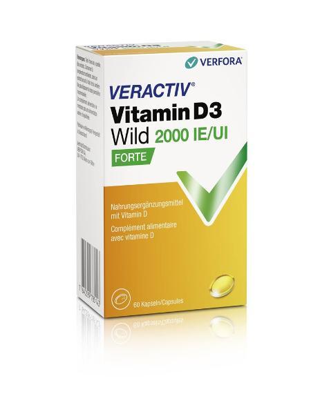 Veractiv Vitamin D3 Wild 2000 IE Kapseln (60 Stk)