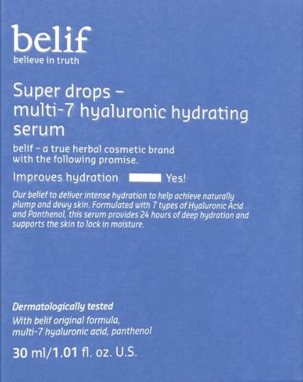 belif Super Drops Multi-7 Hyaluronic Hydrating Serum (30ml)