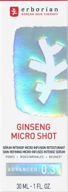 erborian KOREAN SKIN THERAPY Ginseng Micro Shot 0.3 Advanced sérum visage (30ml)