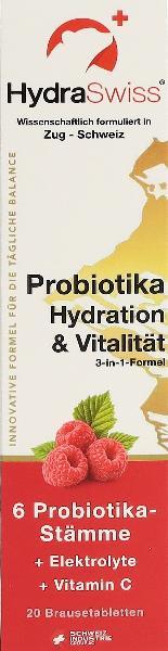 HydraSwiss Probiotics Hydration & Vitality Effervescent Tablets Raspberry (20 pcs)