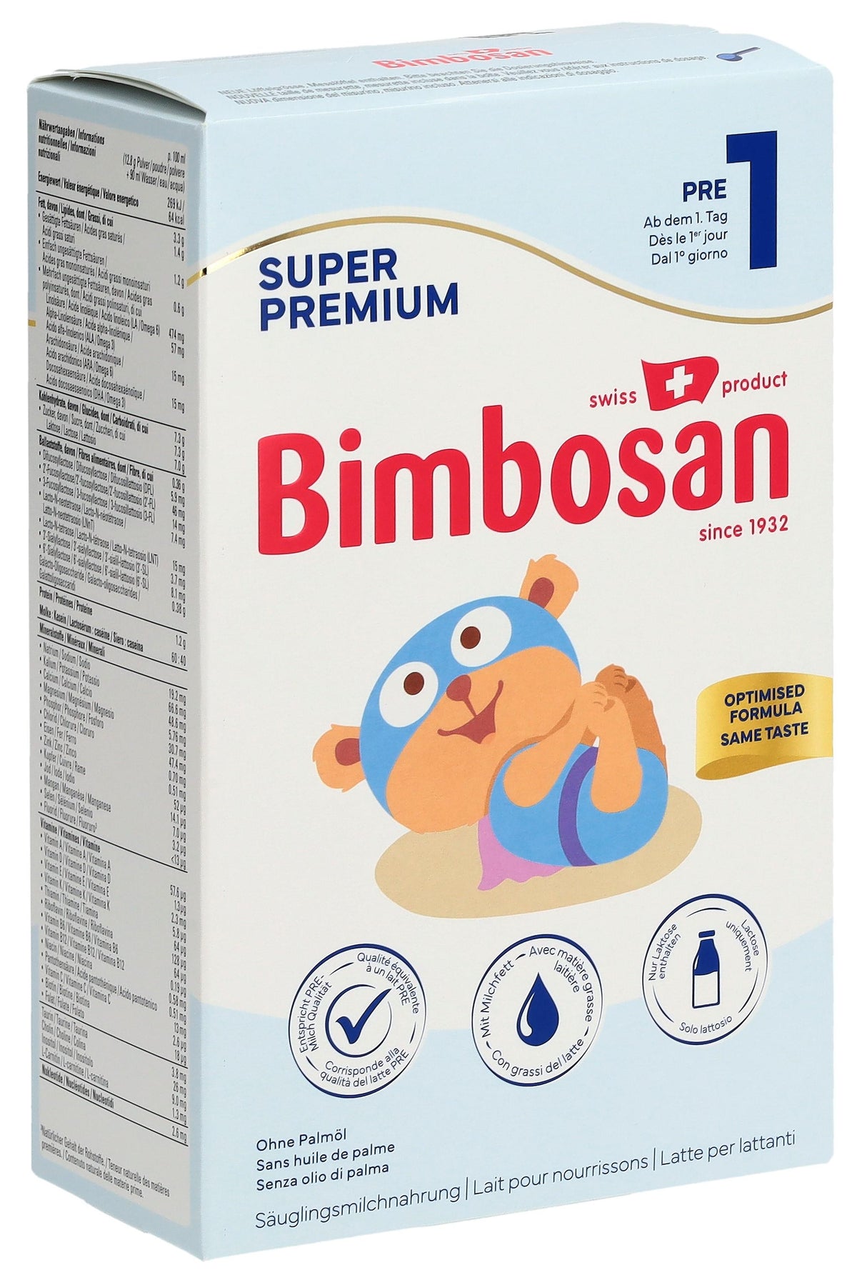 Bimbosan Super Premium PRE-1 Säuglingsmilch (400g)