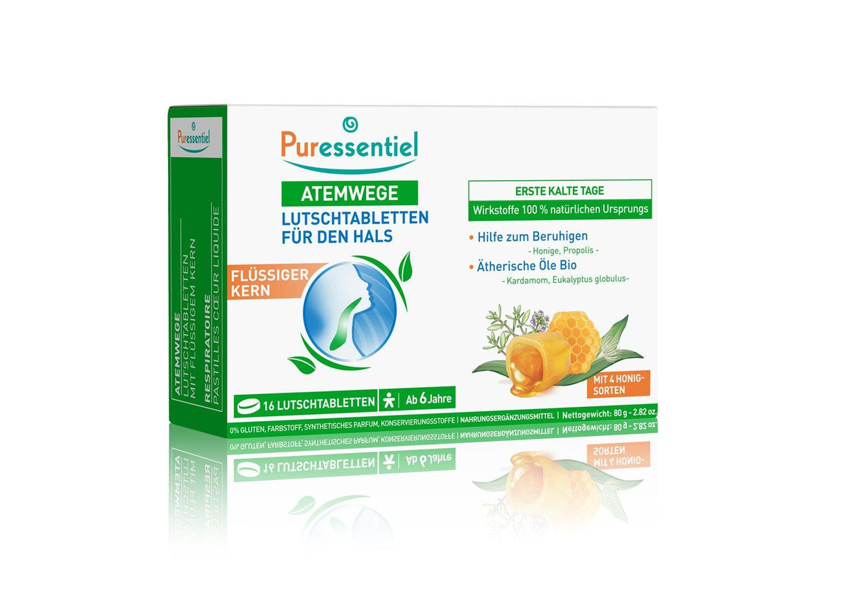 Puressentiel Lutschtabletten mit flüssigem Kern 4 Honige (16 Stk)