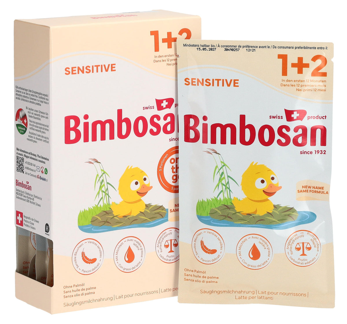 Bimbosan Sensitive 1+2 Säuglingsmilch Portionen (5 x 25g)