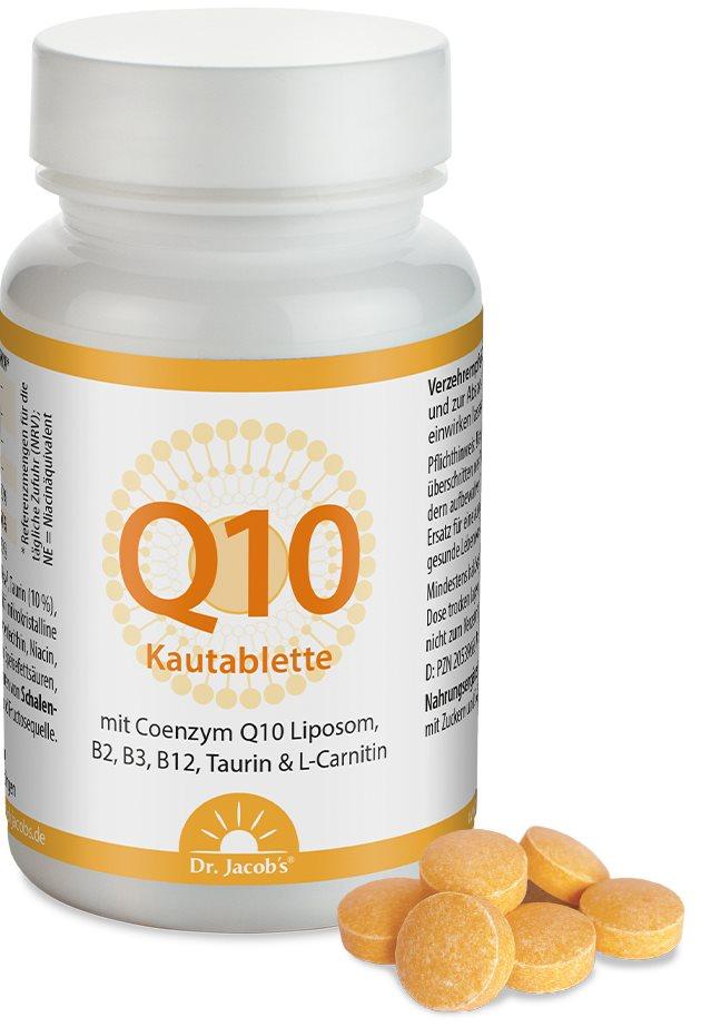Dr. Jacobs Coenzym Q10 Kautabletten mit Taurin und L-Carnitin (60g)