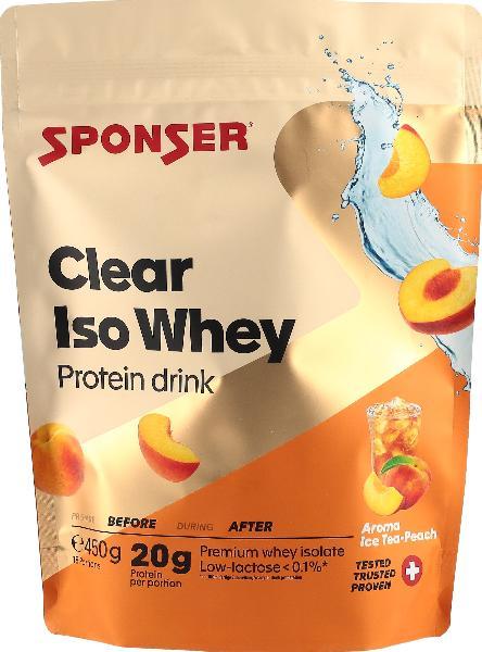 Sponser Clear Iso Whey Ice Tea Peach Proteine in polvere (450g)