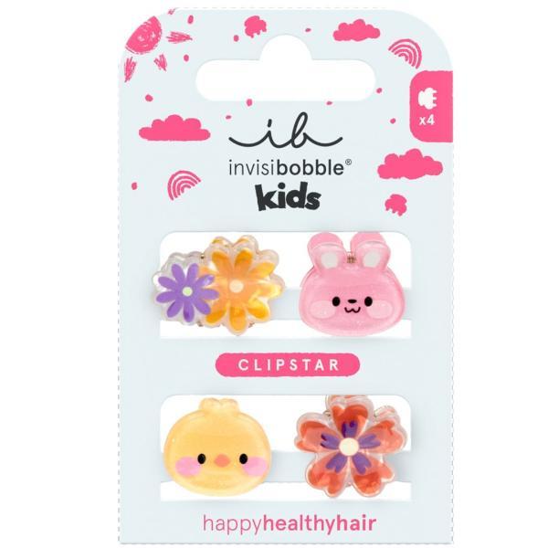 Invisibobble Pince à cheveux Kids Clipstar Glow Bloom (4 pces)