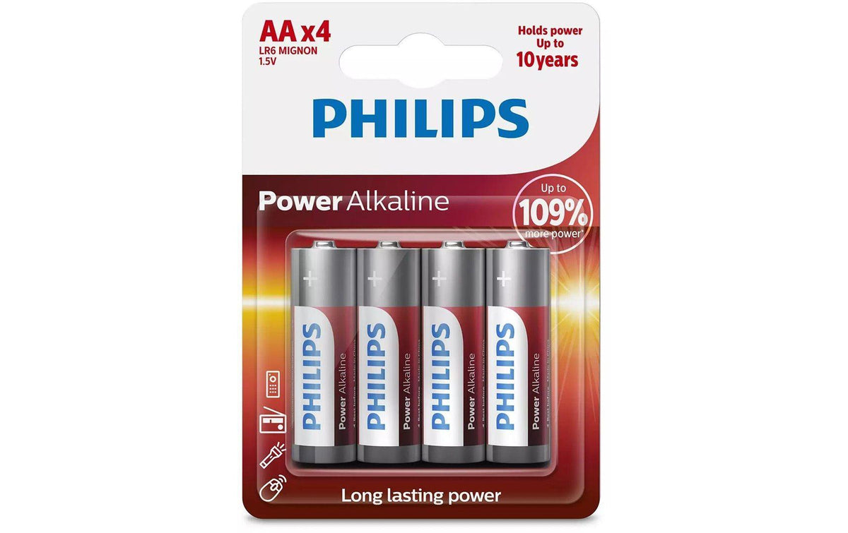 Philips Power Alkaline Batterien AA/LR6 (4 Stk)