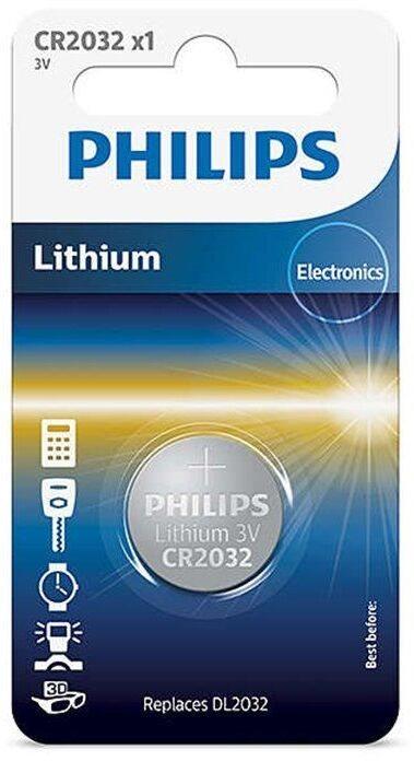 Philips Lithium Knopfzelle CR2032 (1 Stk)