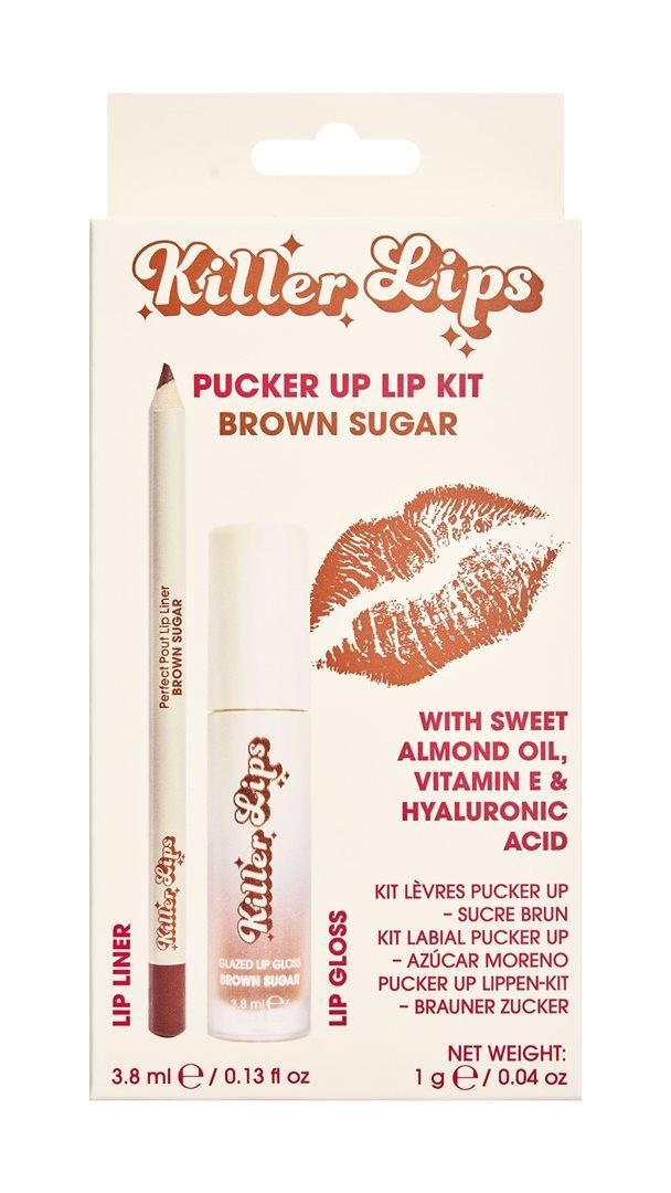 Killer Lips Pucker Up Lip Kit Brown Sugar (3.8ml + 1g)