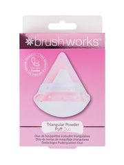 Brushworks Triangular Powder Puff Puderquasten (2 Stk)