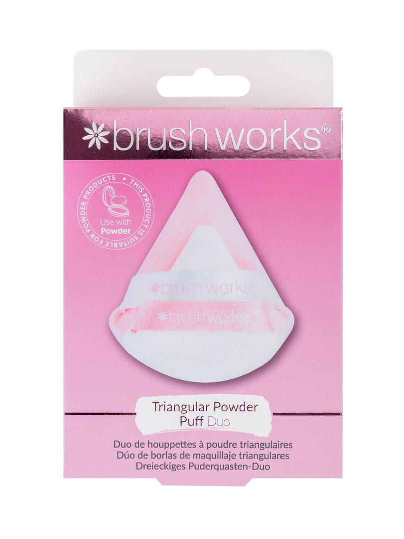 Brushworks Triangular Powder Puff Puderquasten (2 Stk)