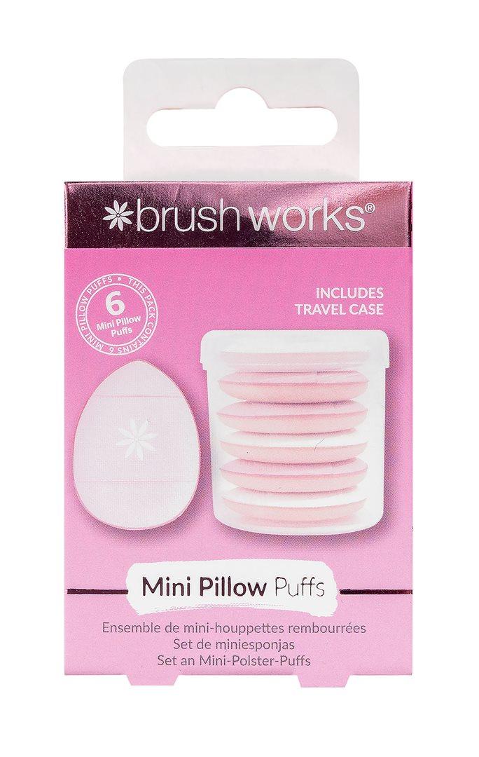 Brushworks Mini Pillow Puffs Puderquasten (6 Stk)