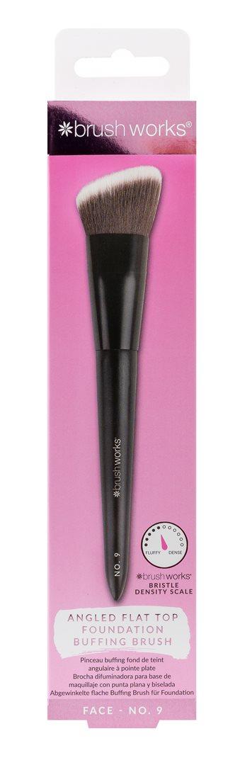 Brushworks No. 9 Angled Flat Top Foundation Buffing Brush Foundationpinsel (1 Stk)