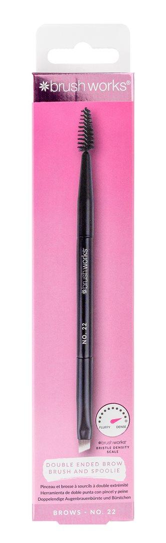 Brushworks No. 22 Double Ended Brow Brush & Spoolie Augenbrauenpinsel (1 Stk)