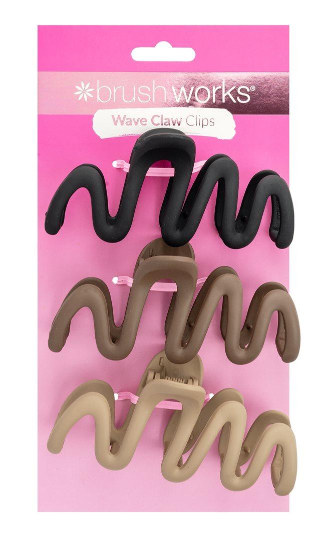 Brushworks Wave Claw Clips pinces à cheveux (3 pces)