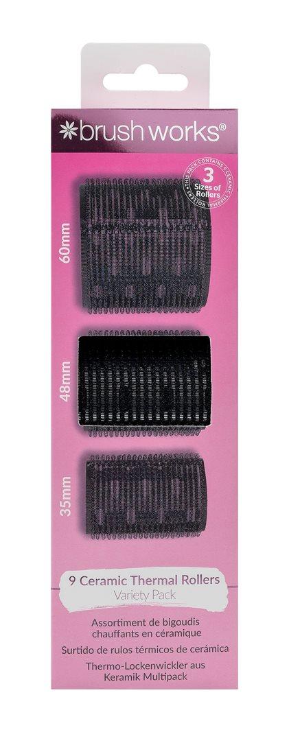 Brushworks Bigoudis thermiques en céramique Variety Pack (9 pcs)