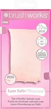 Brushworks Luxe Satin Pillowcase Federa rosa 50x75cm (1 pz)