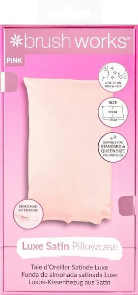 Brushworks Luxe Satin Pillowcase Federa rosa 50x75cm (1 pz)