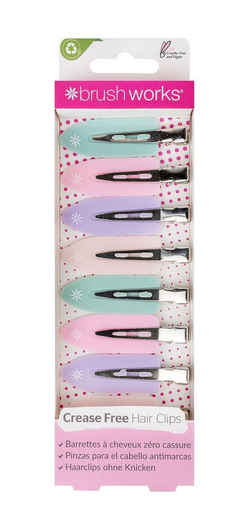 Brushworks Pastel No Crease Hair Clips (8 pcs)