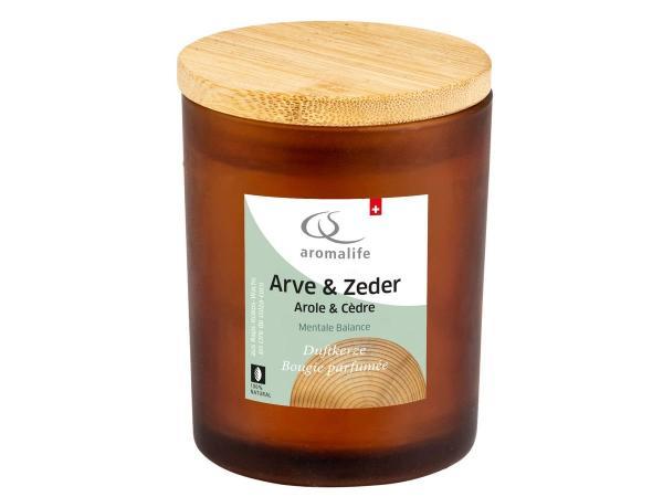 Aromalife candela profumata in vetro Pino cembro Cedro (1 pz)