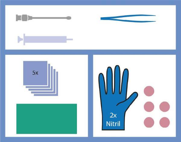 MediSet Set per la cura delle ferite con cannula bottonuta 9906270 (1 pz)