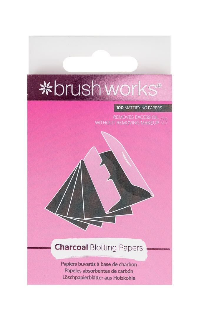 Brushworks Papiers matifiants au charbon (100 pcs)