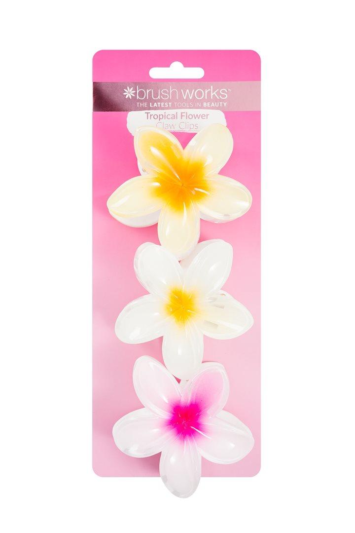 Brushworks Tropical Flower Claw Clips (3 pcs)