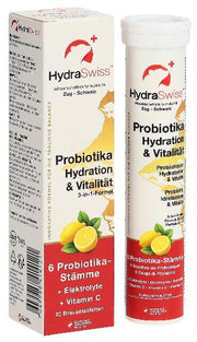 HydraSwiss Probiotics Hydration & Vitality Effervescent Tablets Lemon (20 pcs)