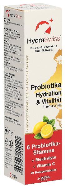 HydraSwiss Probiotics Hydration & Vitality Effervescent Tablets Lemon (20 pcs)