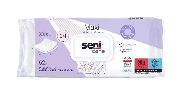 Seni Care Maxi Lingettes humides 25x30cm (52 pces)