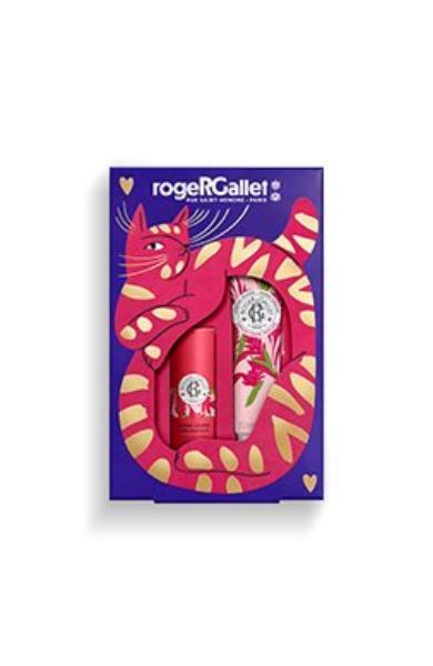ROGER & GALLET Gingembre Rouge Gift Set Hand Cream 30ml and Lip Balm (1 Set)