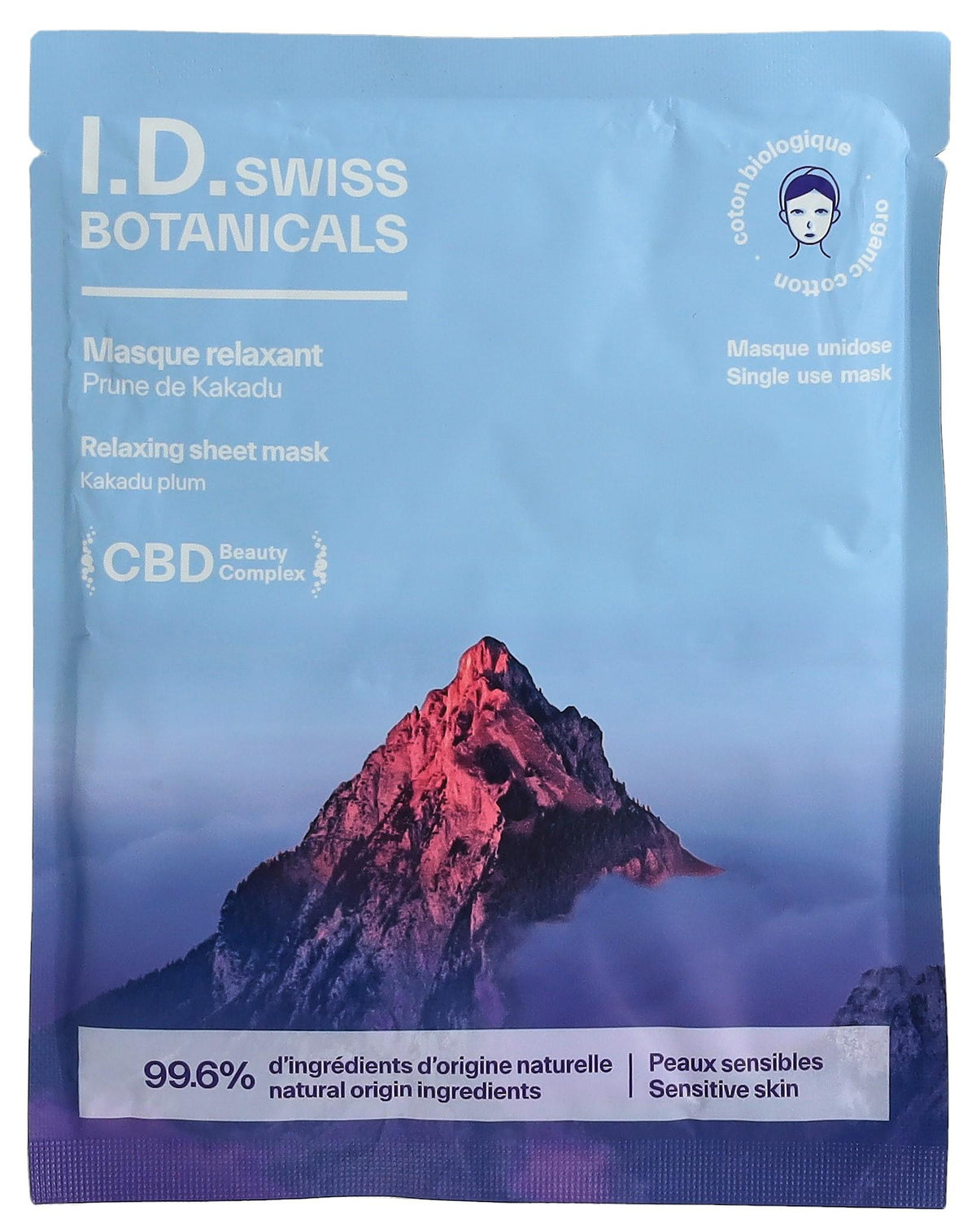 I.D. Swiss Botanicals Masque en tissu relaxant (20ml)