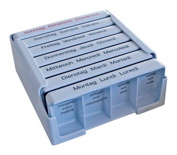 Medi-7 Pill Organiser 7 Days D/F/I Blue (1 pc)