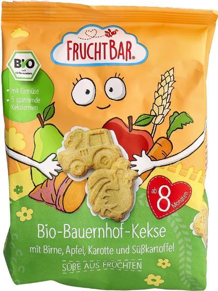 FRUCHTBAR Organic Farm Biscuits Pear, Apple, Carrot, Sweet Potato (100g)