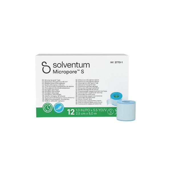 Solventum Micropore S Cerotto in rotolo al silicone 2.5cmx5m (12 pz)